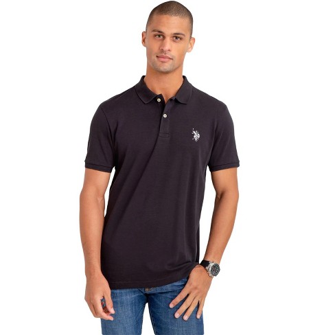 U.S. Polo Assn. Men's Solid Interlock Polo Shirt BKLG-XL