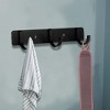 Unique Bargains Bathrooms Coat Rack Wall Hooks for Hanging Hat Rack Towel - 2 of 4