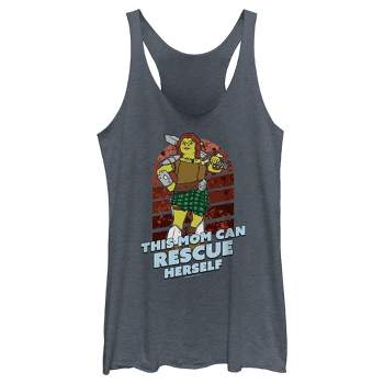 Women's Shrek This Mom Can Rescue Herself Racerback Tank Top