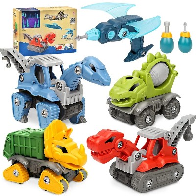 Acoinel 5 Pack Take Apart Dinosaur Toys, STEM Construction Building Kids Toys, Children's Day Gifts, Age 3+