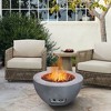 Kante 25" Outdoor Round Concrete & Metal Propane Gas Smokeless Bowl Fire Pit Table - Natural - Rosemead Home & Garden, Inc. - image 2 of 3