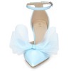 Allegra K Women's Mesh Bow Tie Ankle Strap Stiletto High Heels Pumps - 2 of 4