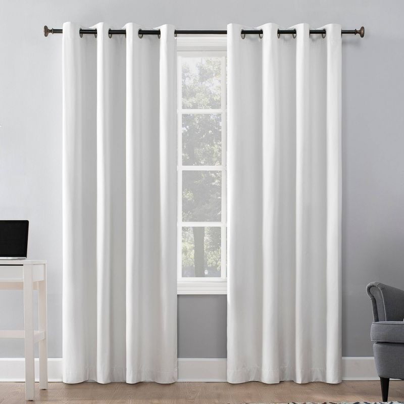 Sun Zero 100% Blackout Duran Thermal Insulated Grommet Curtain Panel, 1 of 8
