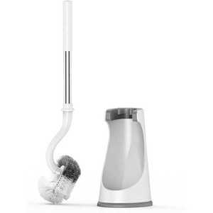 Silicone Toilet Brush Set with Ventilated Holder - Floor Standing or Wall Mounted Without Drilling, for a Hygienic Bathroom - 1 of 4