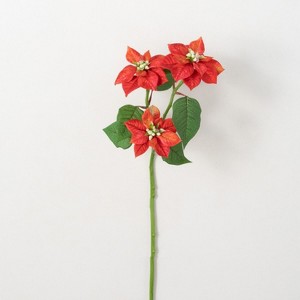Sullivans Artificial Poinsettia Stem 25"H - 1 of 1