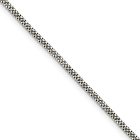 Black Bow Jewelry 2mm, Sterling Silver Fancy Round Box Chain Necklace - image 1 of 4