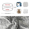 Itopfox Bean Bag Chair Cover Without Filler, Big Round Soft Fluffy PV Velvet Washable Lazy Sofa Bed Cover for Adults, Living Room Bedroom Furniture - 2 of 4