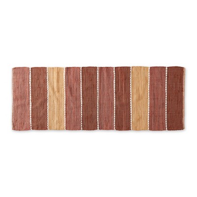 Design Imports Spice Color Block Cotton Chindi Rug 2Ft 3Inx6Ft