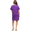 Maternity V-Neck Loose Fit Short Sleeve Pocket T Shirt Dress - 24seven Comfort Apparel™ - 3 of 4