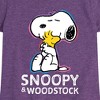 Girls' - Peanuts - Snoopy And Woodstock Fitted Short Sleeve Graphic T-Shirt - 2 of 4