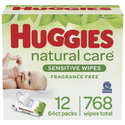 Huggies Natural Care Sensitive Unscented Baby Wipes 768ct