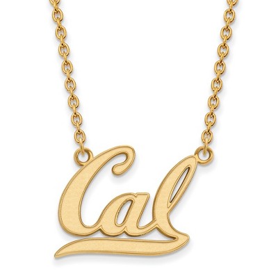 Black Bow Jewelry 14k Yellow Gold California Berkeley Golden Bears NCAA Necklace 18 Inch