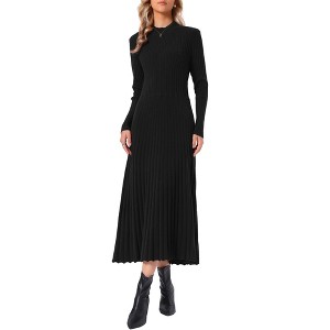 winter a line dress woman Somer Casual Dresses for Women, Fall Winter A-Line Midi Dresses for Women 2025 Crewneck Button Up, Cute Long Sleeve Dress for Women, Women's, Size: