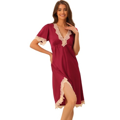 Fashion Ladies Silk Satin Night Dress Sleeveless Nighties V-neck Nightgown  Nightdress @ Best Price Online