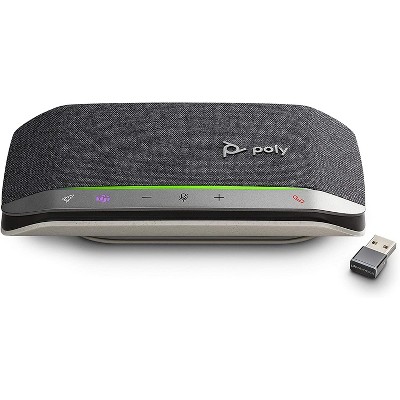 Poly Sync 20+ USB-A Personal Bluetooth Smart Speakerphone (Plantronics) - Connect to Smartphones via Bluetooth - PC / Mac via Poly - BT600 Dongle - Works with Teams (Certified), Zoom & More