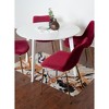 NicBex Contemporary 3-Piece Dining Set, White Round Dining Table with 2 Velvet Chairs (Gold-Plated Legs) for Living Room - 2 of 4