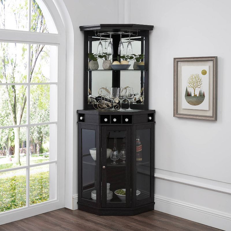 Corner Bar Unit with Glass Doors - Home Source, 3 of 8