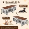 71" Large Dog Crate Furniture for 2 Dogs, Wooden Double Dog Crate with Door, Indoor Dog Kennel TV Stand with Divider and Cushion - 3 of 4