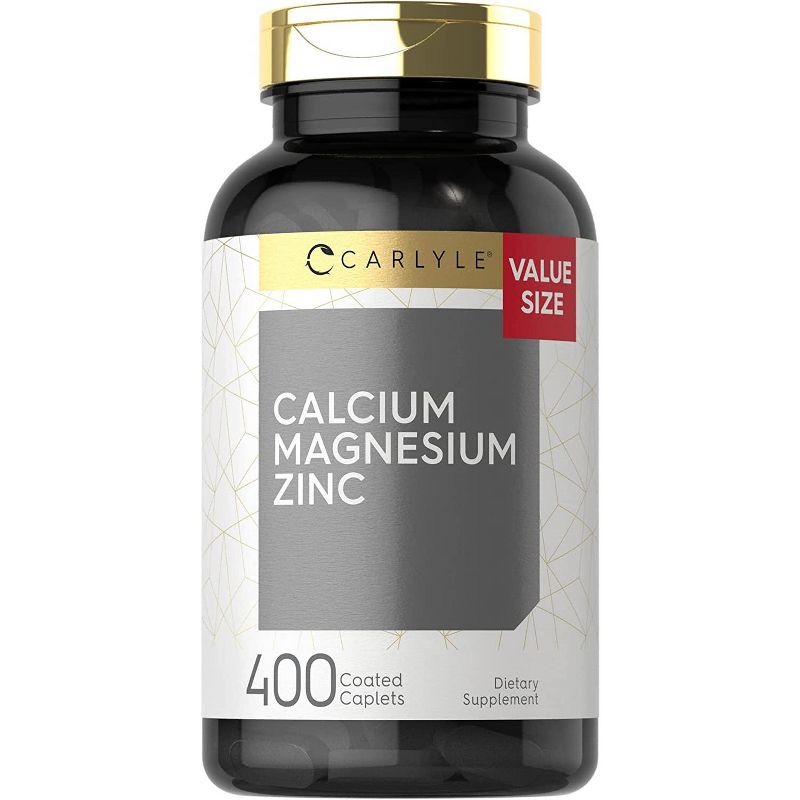 Carlyle Calcium Magnesium Zinc | 400 Caplets, 1 of 4