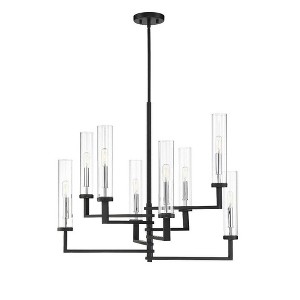 Savoy House Folsom 8 - Light Chandelier in  Matte Black/Polished Chrome - 1 of 4