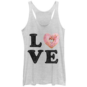 Women's CHIN UP Donut Love Racerback Tank Top - 1 of 3