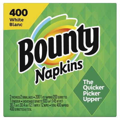 Bounty Paper Napkins White - 400ct