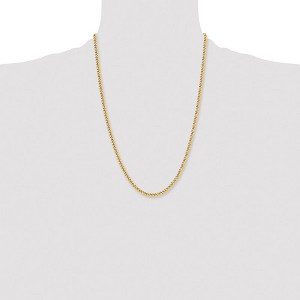 Chisel Stainless Steel Polished Yellow IP-plated 4mm 24" Round Curb Chain Necklace - 1 of 4