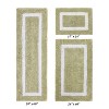 Hotel Bath Rug 100% Premium Cotton Tufted Weave Two Tone Reversible 3 Piece Bathroom Rug Set, Super Soft & Water Absorbent, Machine Washable Bathmat - 2 of 4