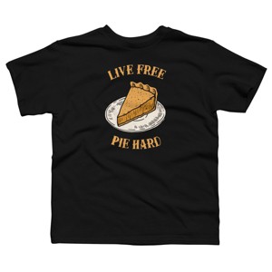 Boy's Design By Humans Live Free Pumpkin Pie Hard By dumbshirts T-Shirt - 1 of 4