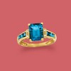 Ross-Simons 3.00 ct. t.w. London Blue Topaz Ring in 14kt Yellow Gold - 4 of 4