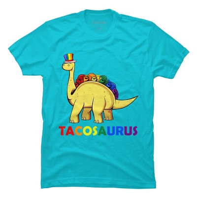 Adult Design By Humans Tacos Dinosaur Tacosaurus Rainbow Pride By JuTrading T-Shirt