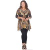 Women's Plus Size Paisley and Animal Print Scoop Neck Marlene Tunic - White Mark - 2 of 3