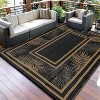 Waterproof Outdoor Rug 9x12, Reversible Outdoor Plastic Straw Rug for Patio, RV Camping Rug Picnic Mat Outside for Beach Deck Backyard Balcony - 2 of 4