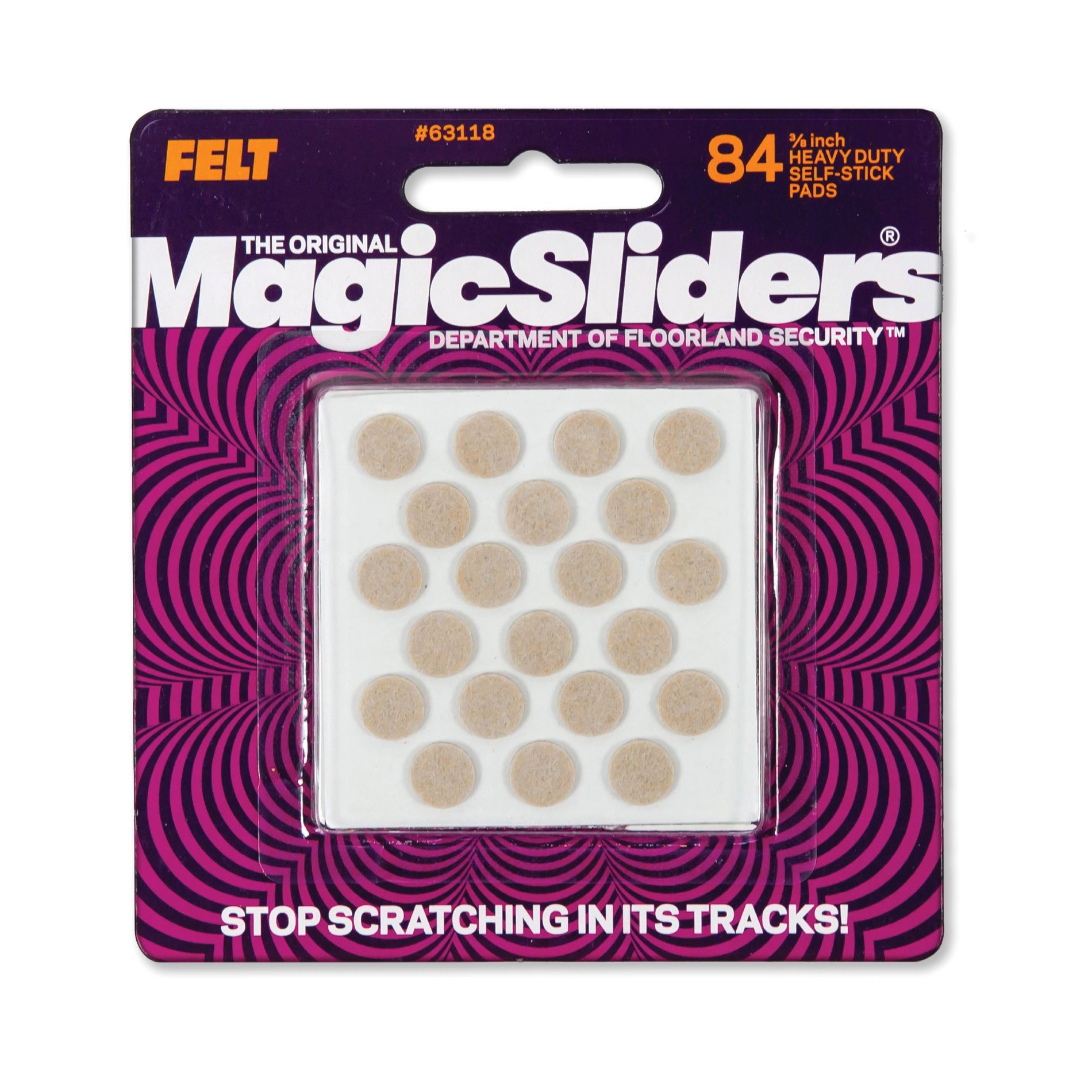 Magic Sliders 84pk 3/8" Round HD Self-Stick Adhesive Pads Oatmeal