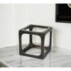 HomeRoots 4" Black Cast Iron Cube Tabletop Sculpture - 2 of 4