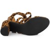 Allegra K Women's Open Toe Front Crisscross Chunky Heel Lace Ups Sandals - 4 of 4