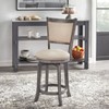 French Country Swivel Counter Height Barstool - Buylateral - 3 of 4