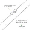 KISPER Silver 8 Sided Snake Chain Necklace –Thin, Dainty, 925 Sterling Silver Jewelry for Women & Men with Lobster Clasp – Made in Italy - 3 of 4