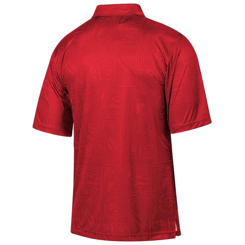 NCAA Texas Tech Red Raiders Men&#39;s Tropical Polo T-Shirt, 2 of 4