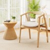 Tangkula Leisure Bamboo Armchair Modern Accent Chair w/ Curved Back & Bamboo Structure - 3 of 4