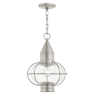 Livex Lighting Newburyport 1 - Light Pendant in  Brushed Nickel