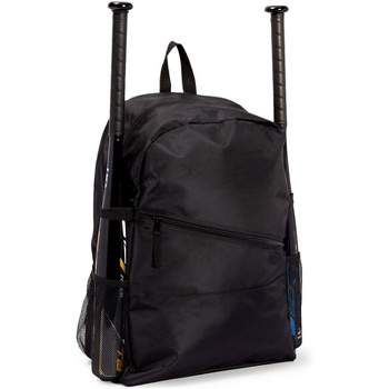 Okuna Outpost Baseball Bag, Black Bat Backpack for Baseball, Teeball & Softball Equipment