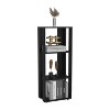 TOAOTBNBO 4-Tier Display Bookcase, Modern Bookshelves with Storage Cabinet, Floor Standing Shelf for Small Apartment, Black - 4 of 4