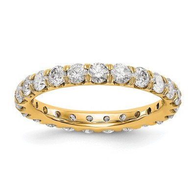 Black Bow Jewelry 2.8mm 14K Gold 2 Ctw U Prong D-F Lab Created Diamond Eternity Band