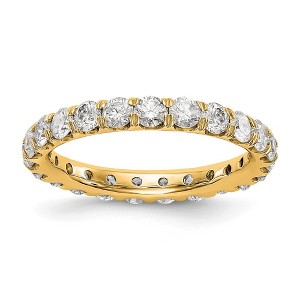 Black Bow Jewelry 2.8mm 14K Gold 2 Ctw U Prong D-F Lab Created Diamond Eternity Band - 1 of 4