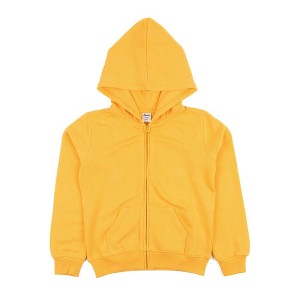 Leveret Kids Zipper Cotton Solid Color Hoodie - 1 of 3