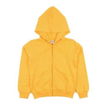 Leveret Kids Zipper Cotton Solid Color Hoodie