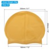 Unique Bargains Silicone Waterproof Non-Slip High-Stretch Swim Cap Gold Tone - 2 of 4