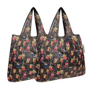Wrapables Foldable Tote Nylon Reusable Grocery Bag (Set of 2) - 1 of 4