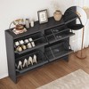 Shoe Cabinet with Flip Drawers, Wooden Shoe Organizer Cabinet with Adjustable Shelf, Shoe Storage for Entryway, Hallway, Living Room - 4 of 4
